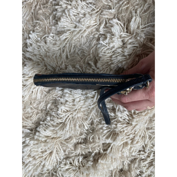 Coach Women's Small Corner Zip Wristlet in Signature Canvas (Walnut / Black) - Picture 9 of 9